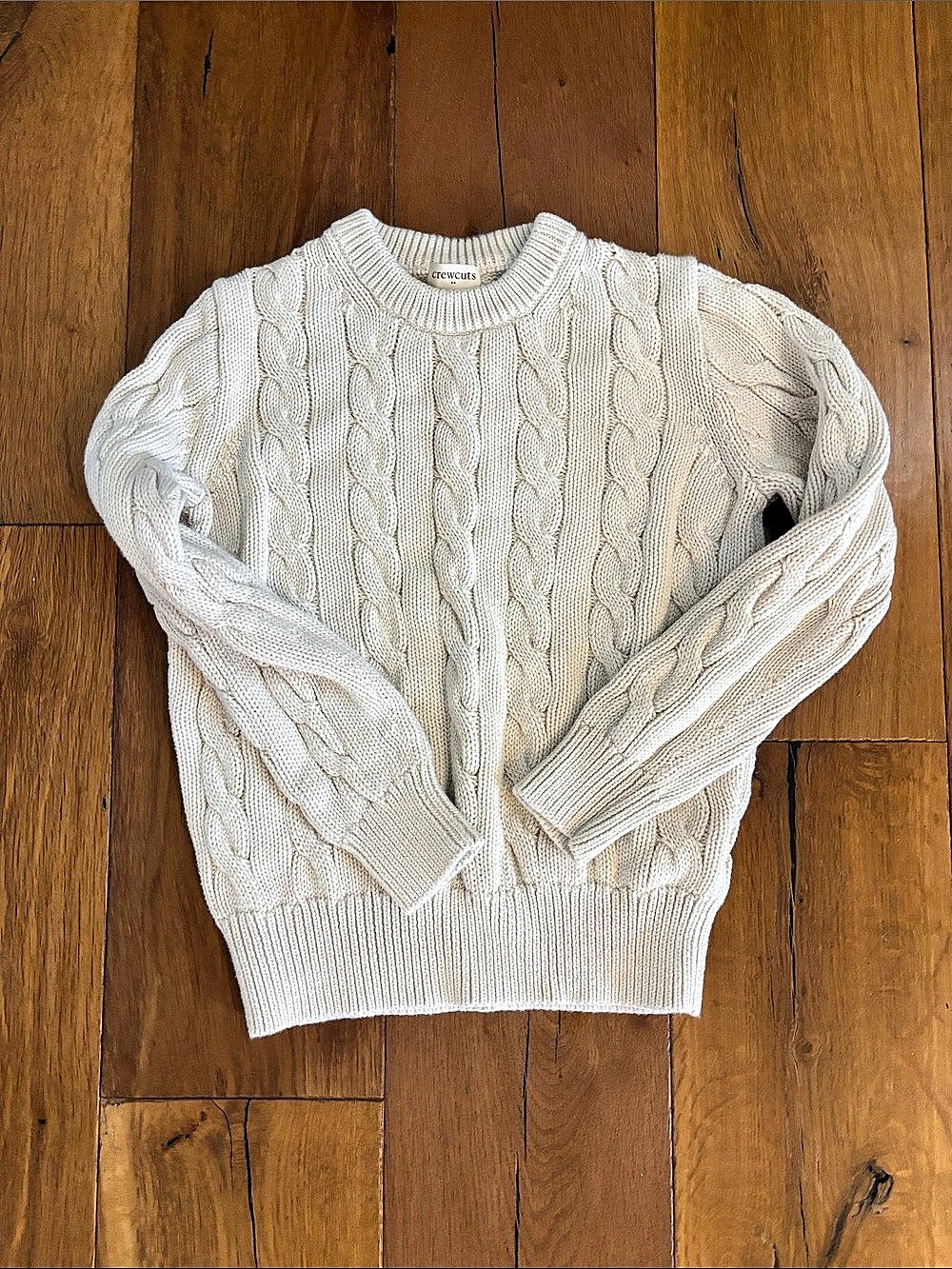 Crewcuts Classic Cable-Knit Crewneck Sweater Cable Knit Crewneck Sweater in
